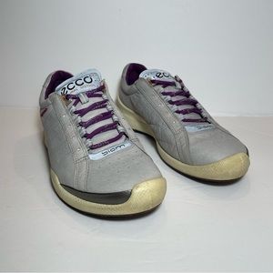 Ecco Biom Spikeless Golf Sneaker Women Shoes‎ Size 5/5.5 EU 36 Gray Yak Leather
